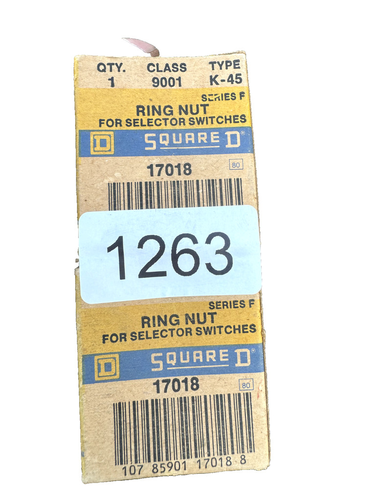 Square D 9001 K-45 Ring Nut For Selector Switch