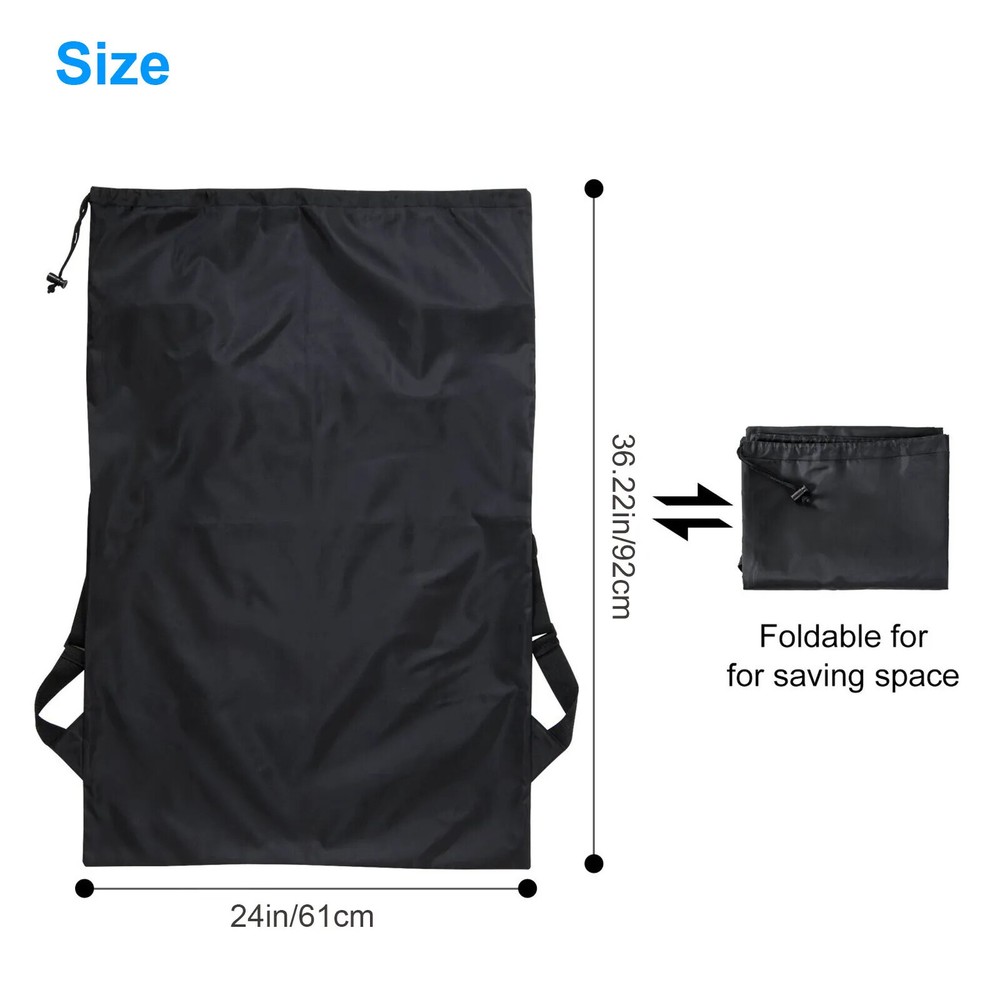 36" Laundry Backpack Bag Luggage Storage Shoulder Strap Heavy Duty Drawstring
