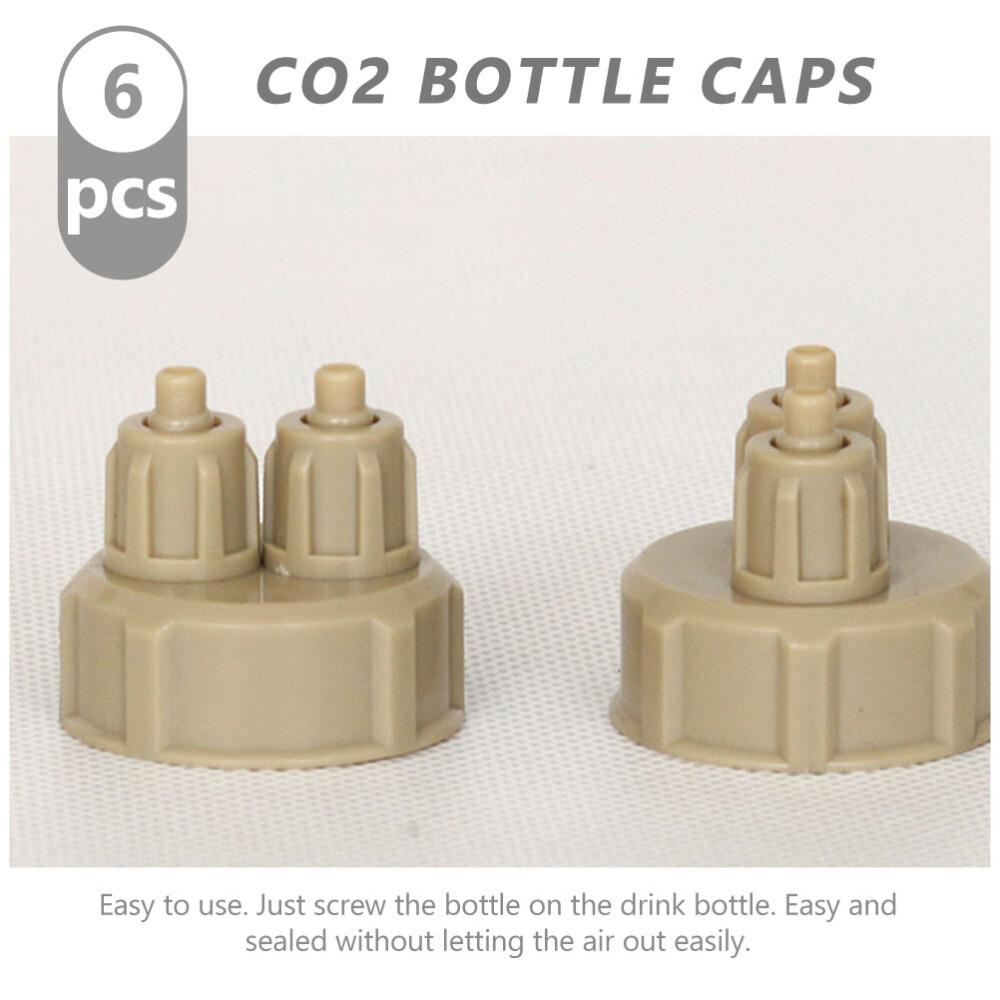 6PCS Carbon Dioxide Bottle Caps CO2 Quick Screw US