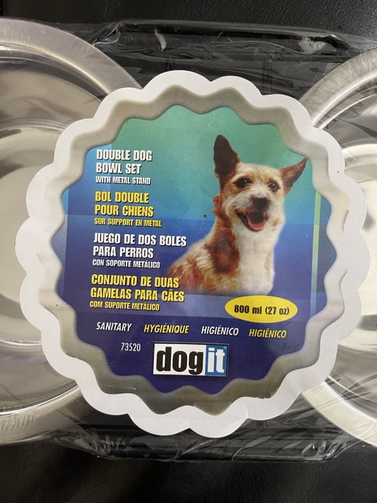 Double Small Dog Bowl Set