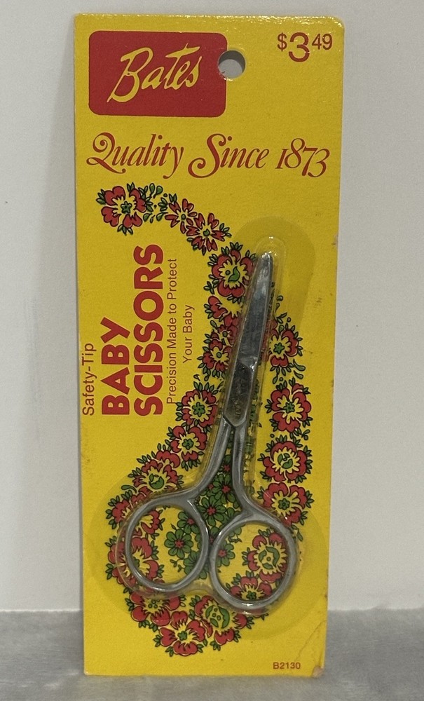 Vintage Bates Safety tip Baby Scissors