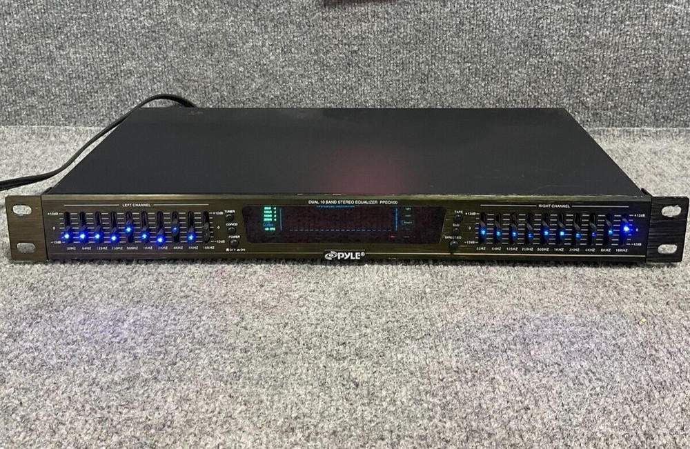 Pyle PPEQ100 Equalizer Audio Plug Broken Multiple Inputs – For Parts