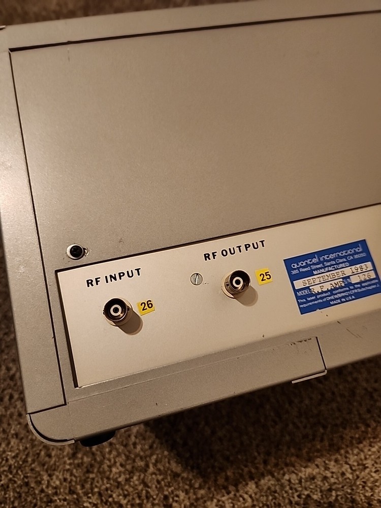 Quantel International RF Amplifier 1983