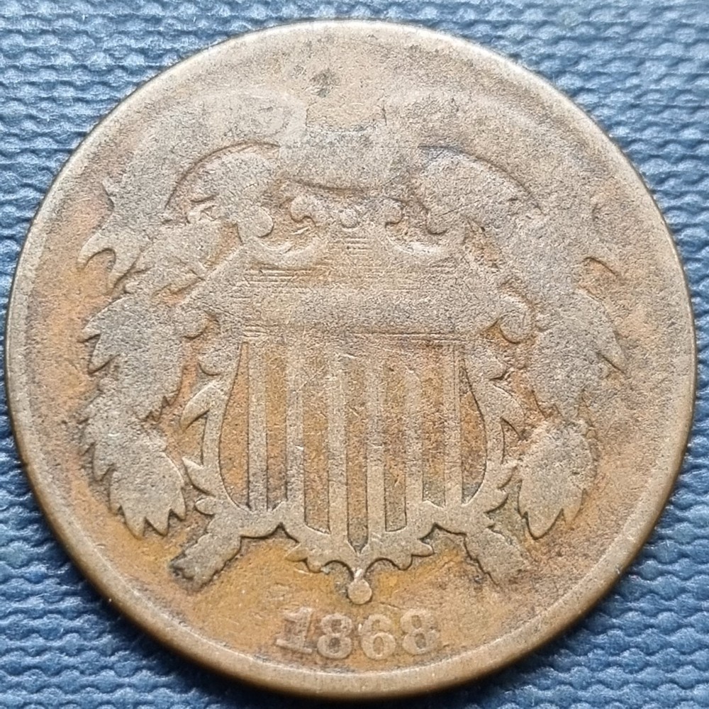 1868 Two Cent Piece 2c Type Coin Better Grade #97007