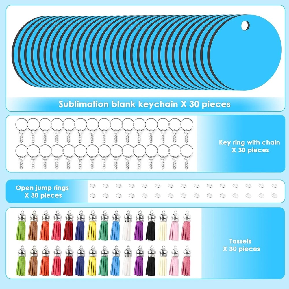 Quality - Sublimation Keychains with Instructions