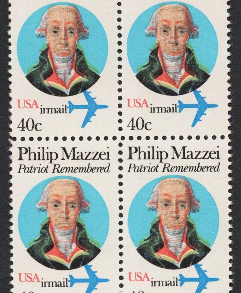 US # C98 *MINT OG NH { DRAMATIC COLOR SHIFT "ERROR VAR BLOCK } 40c PHILIP MAZZEI