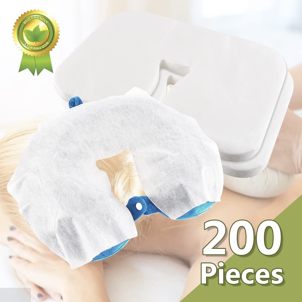 200 Count Face Cradle Covers For Massage Table | Disposable Cradle...