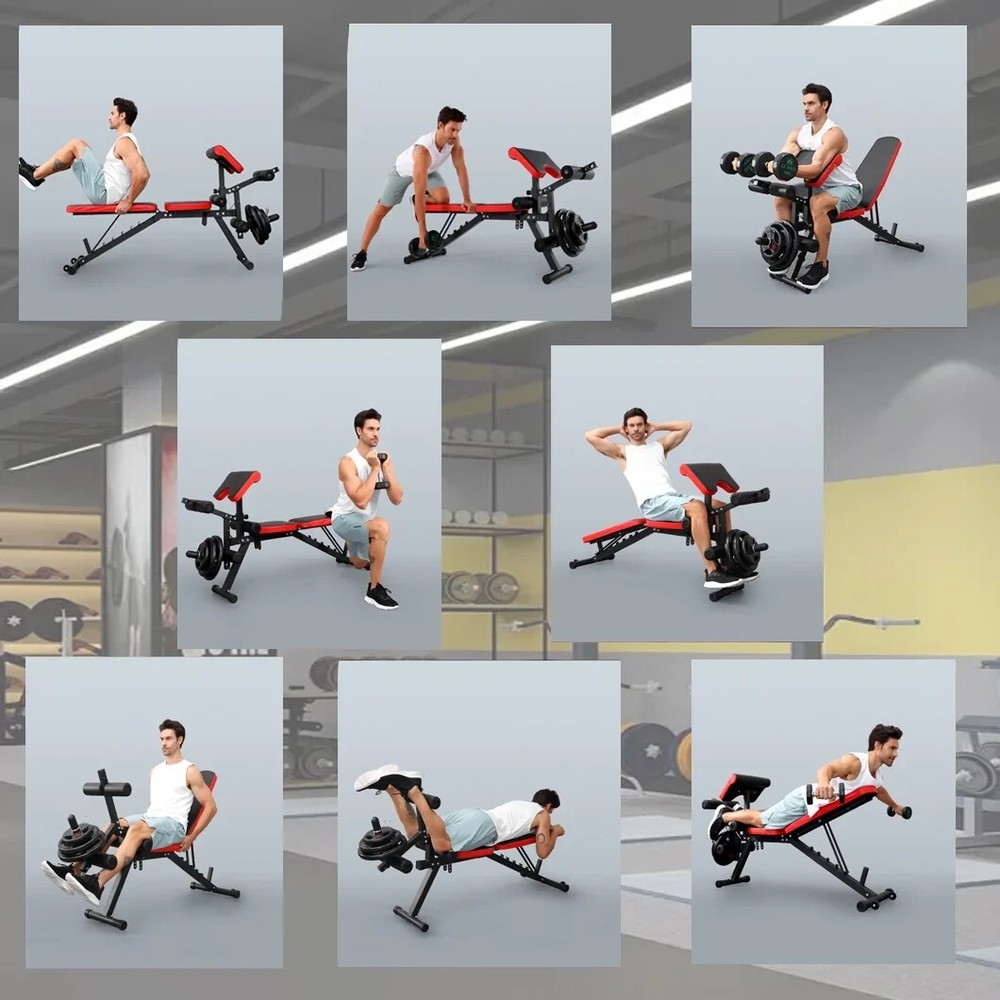 800LBS Adjustable Foldable Weight Bench for Home Gym Strength Training Workout⭐⭐