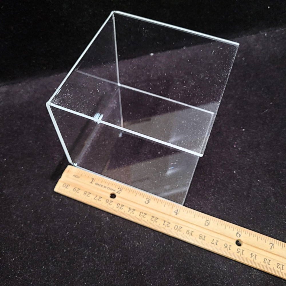 4" Riser Display Showcase Stand Acrylic Plastic 3 Sided Riser NEW -Qty Discounts
