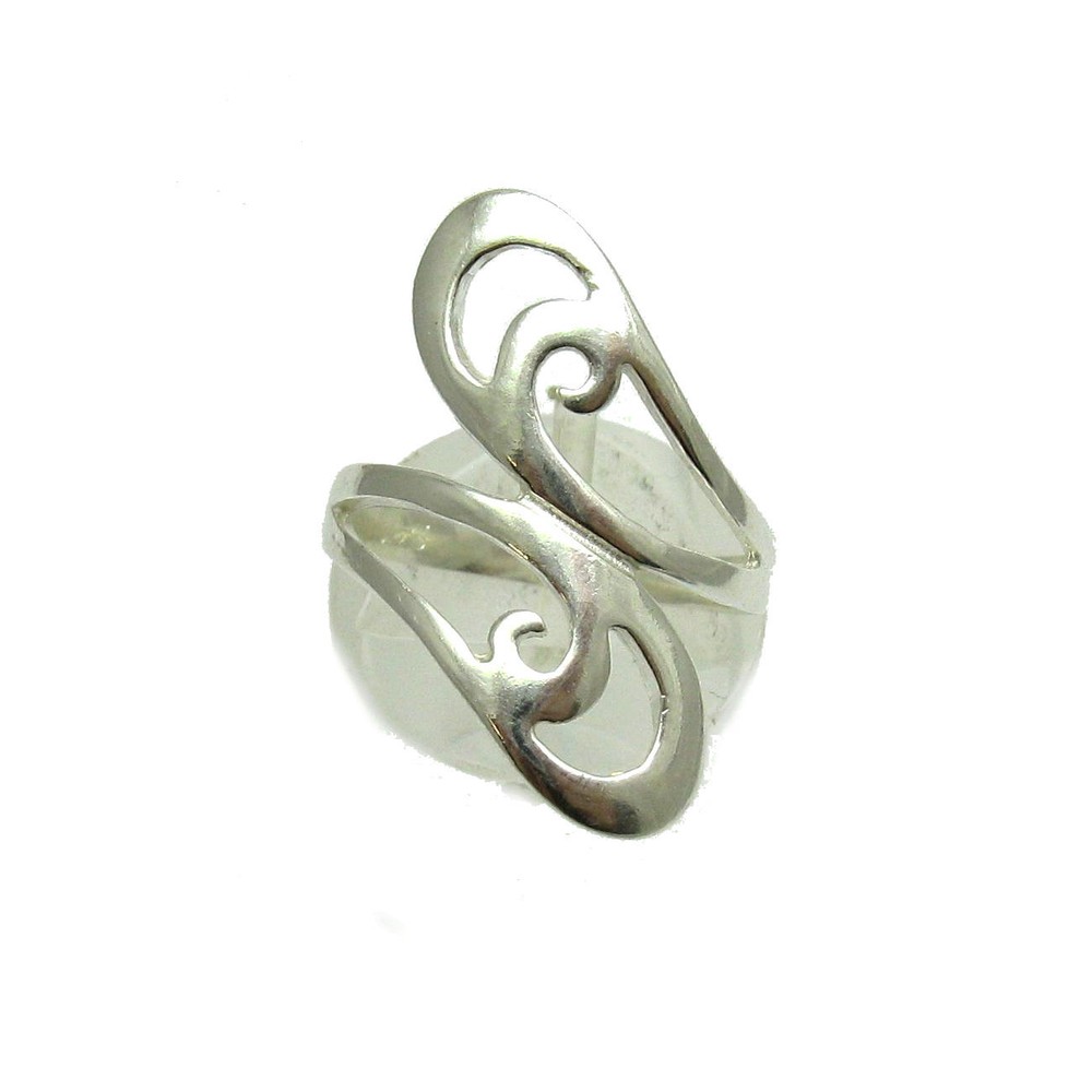 Stylish Long Sterling Silver Ring Solid 925 Perfect Quality Empress R001253