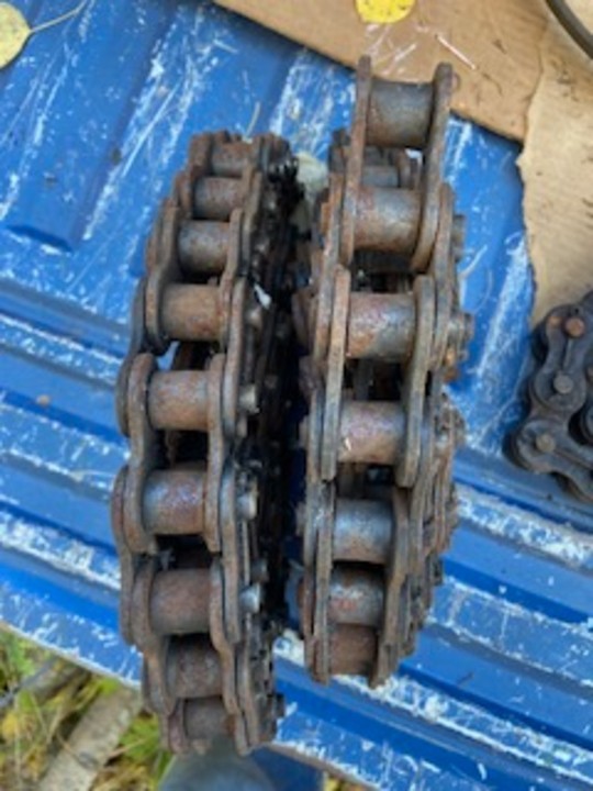 LARGE COTTERED PIN ROLLER CHAIN #100 and #120