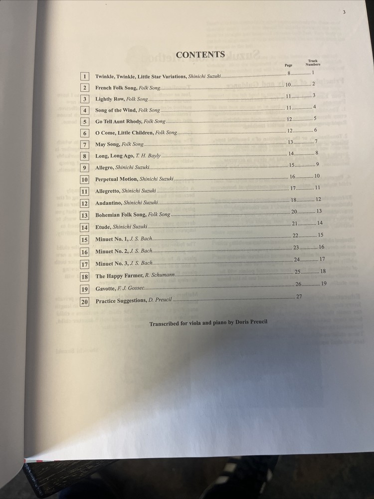 Suzuki Viola School, Volume 1 - Viola Part