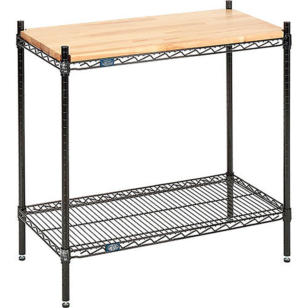 Nexel Black Epoxy 2 Tier Display Unit 36"W x 24"D x 34"H