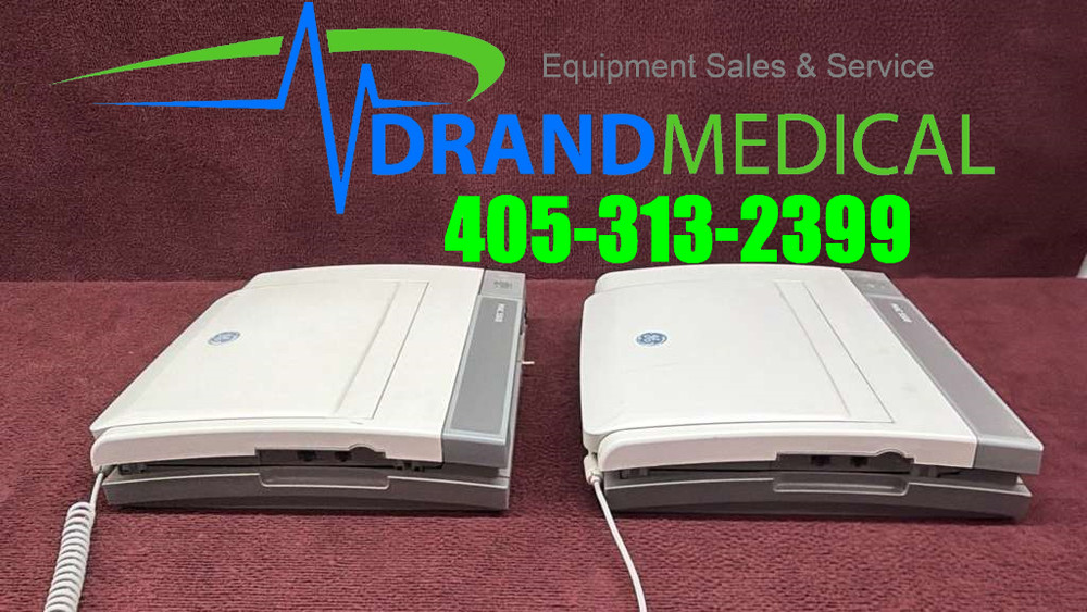 GE MAC 5500 System ECG/EKG Machine with module and barcode scanner