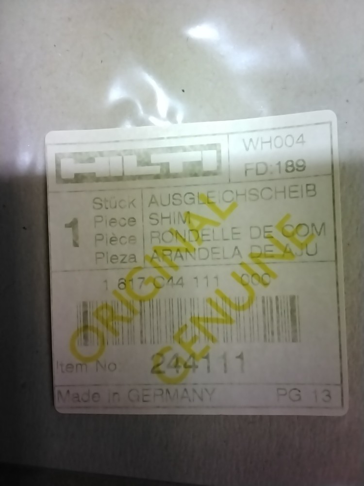 Hilti 244111 Shim WH004