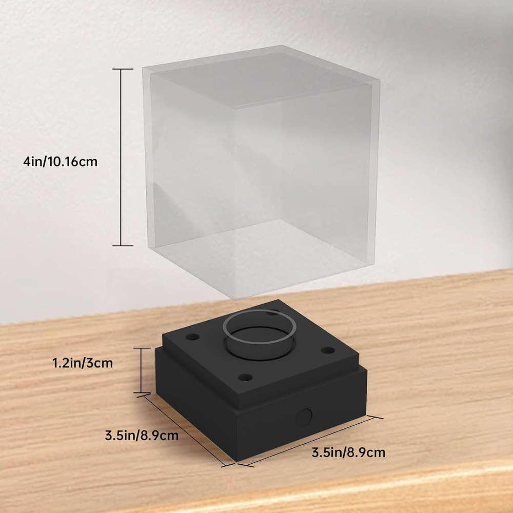 Acrylic Baseball Display Case With LED Light - 7 Color Changing Baseball Stan...