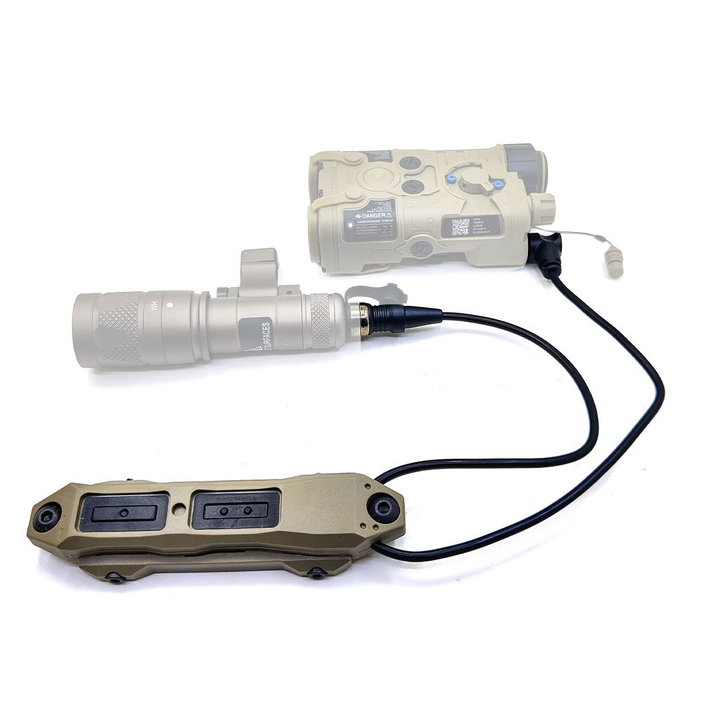 Tactical Augmented Dual Function Pressure Switch Crane PEQ DBAL Flashlight SOTAC
