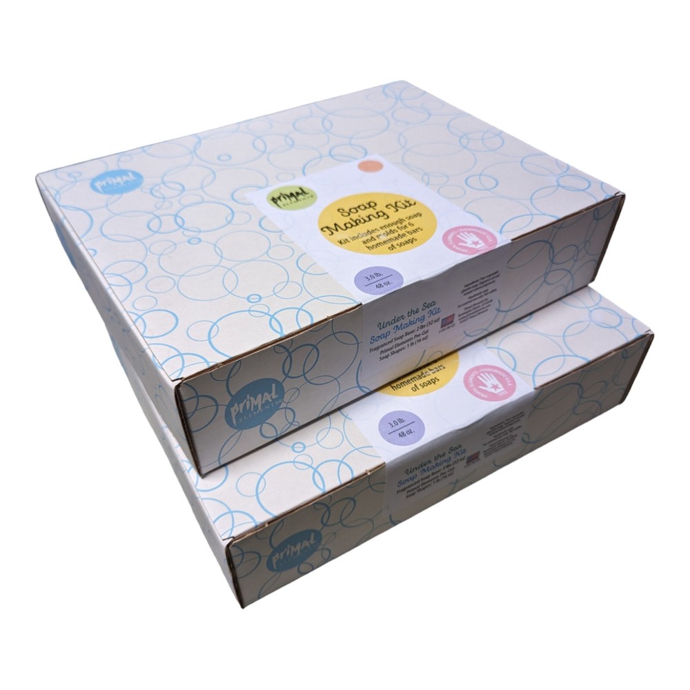2 Primal Elements Soap Making Kits, Under the Sea, Makes 6 Handcrafted Bars Each
