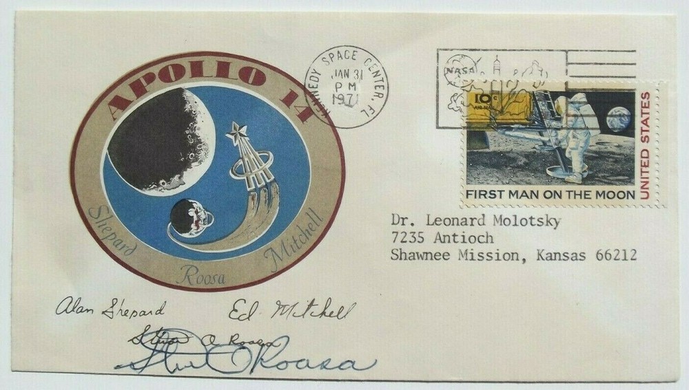 Stuart Roosa Apollo 14 Mission Command Module Pilot Signed Autographed Cover