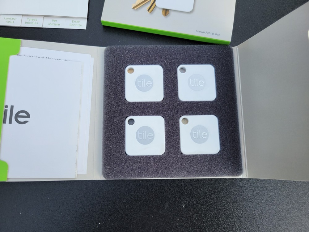4 Pack Tile Mate Model T3001 Bluetooth Key, Phone, Anything Tracker