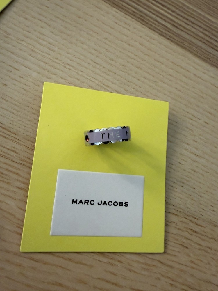 MARC JACOBS The Medallion Ring Purple lavender silver