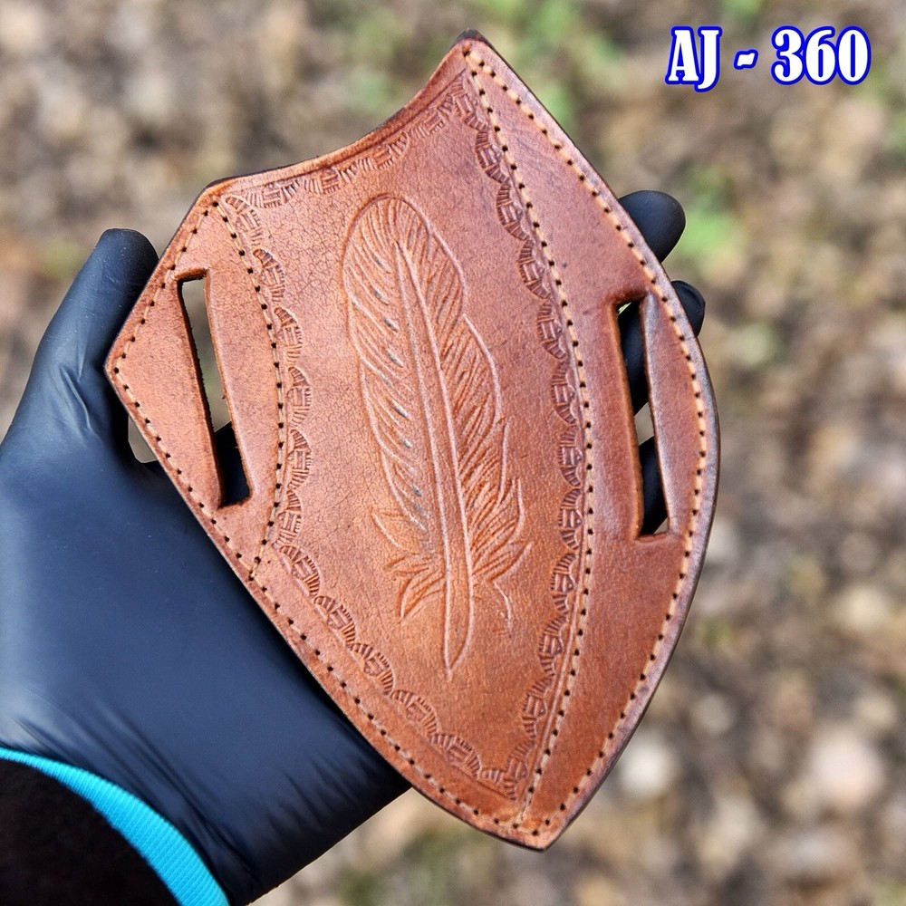 Pancake fix Blade Folding Black Leather knife sheath knife Sheath Multi-tool