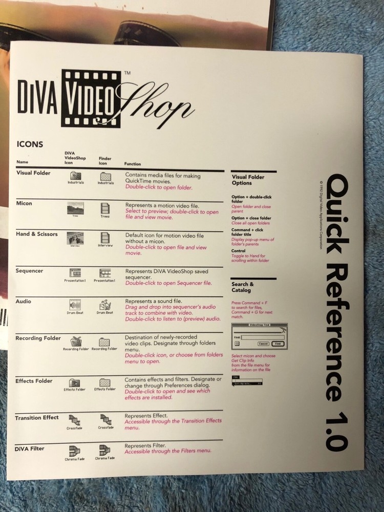 Vintage Macintosh Software: DiVa VideoShop 3-1/2" disks