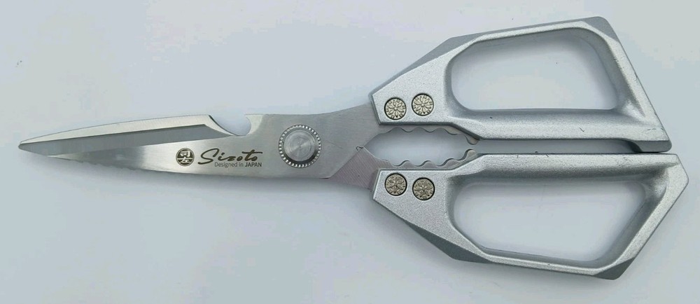 Sizoto Heavy Duty Sharp Silver Silcery 2.5mm Thicked Blade Kitchen Shears