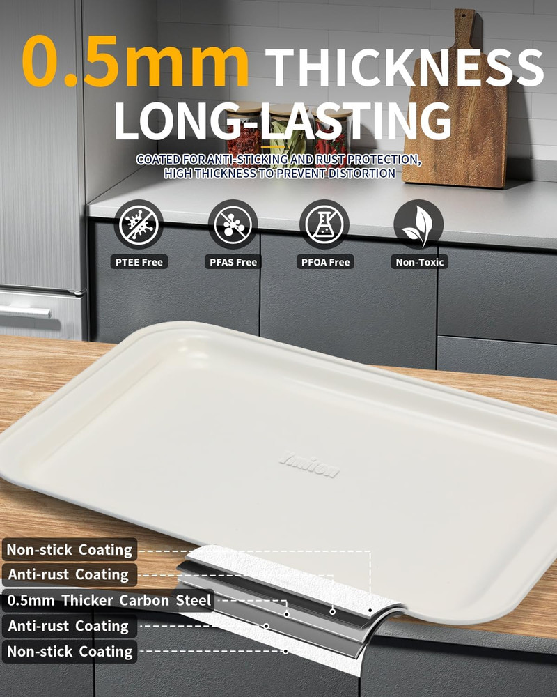 Nonstick Baking Pans Set, 19 PCS Stackable Bakeware Sets, Oven Pan Set Includes