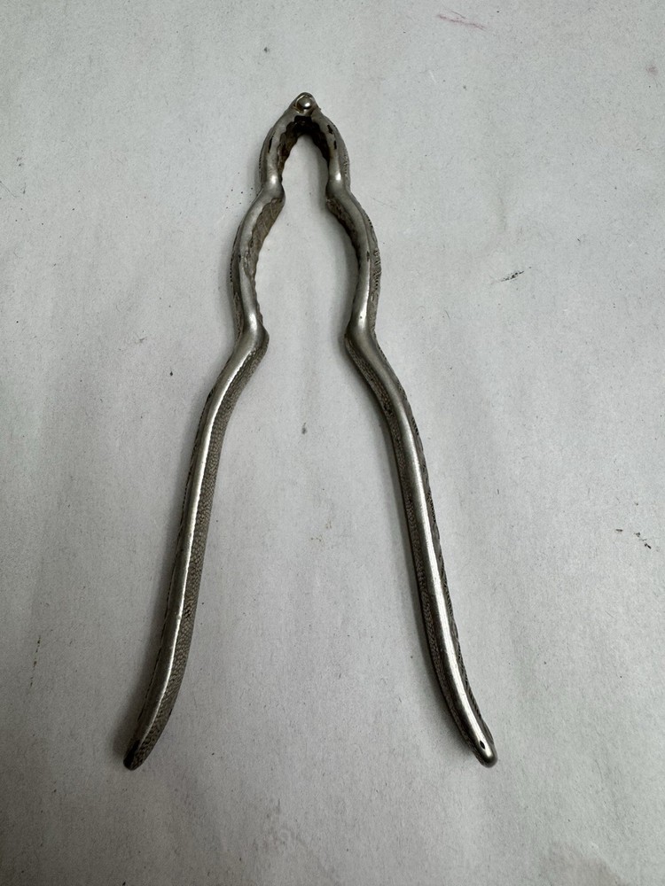 vintage Metal Handheld Nutcracker Decorative Patterned Handle