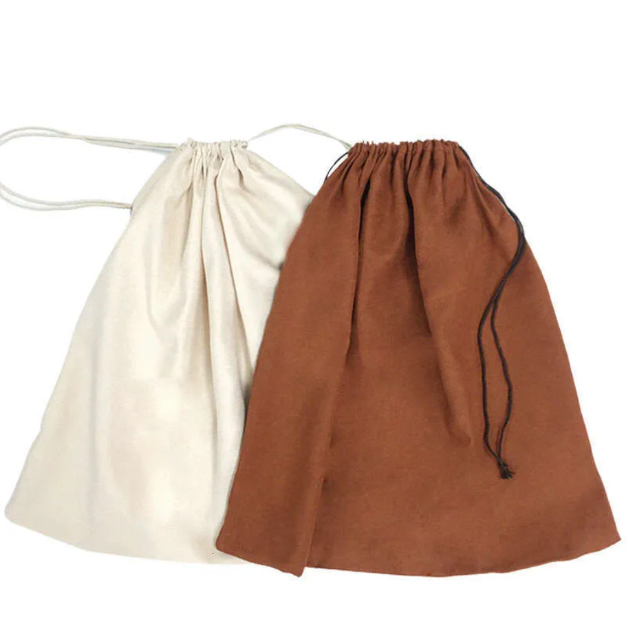 Soft Leather Dust Cover Organizer Bag - Protective Suede Storage with Drawstring