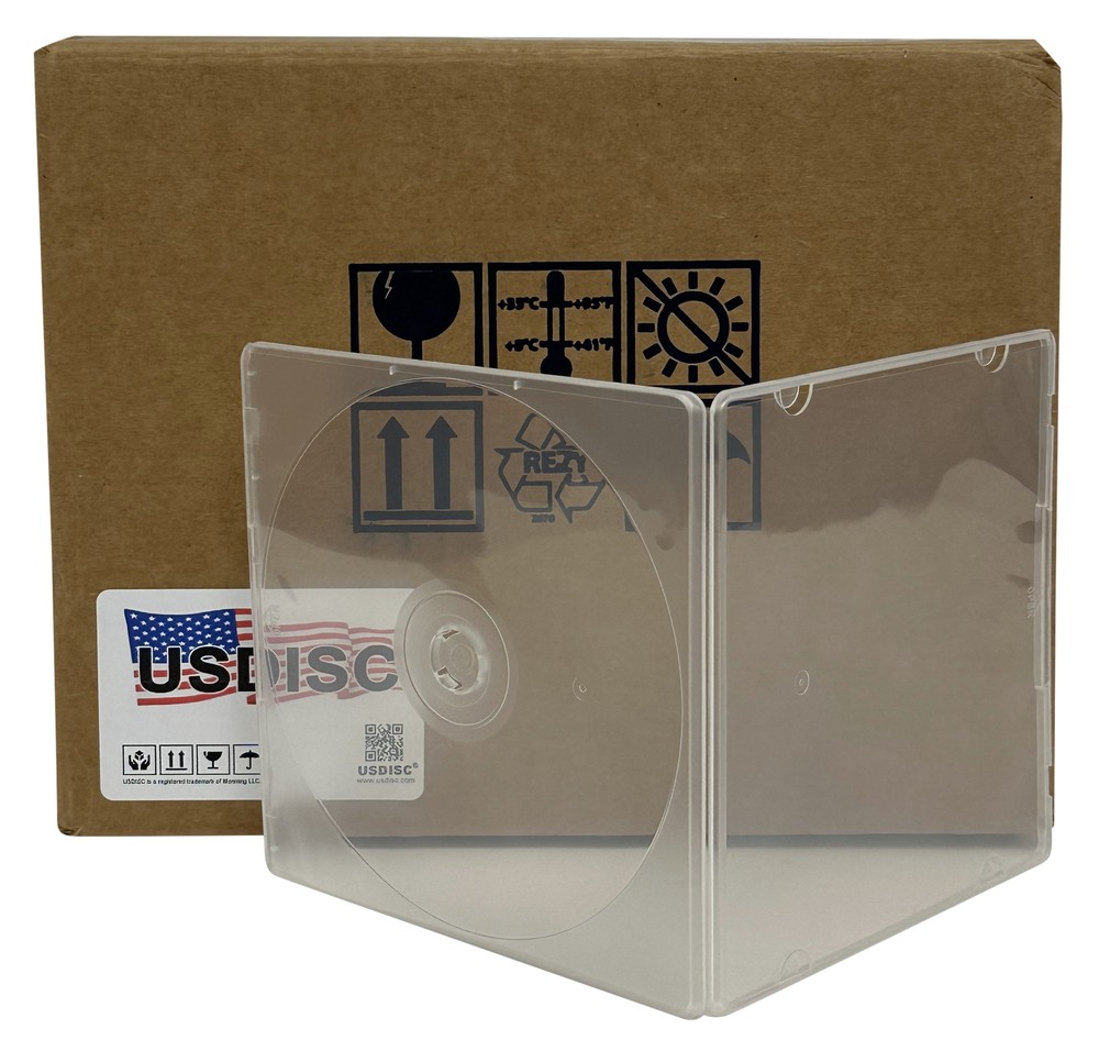 USDISC PP Poly Cases 5mm Plastic Wrap, Single 1 Disc (Clear) Lot