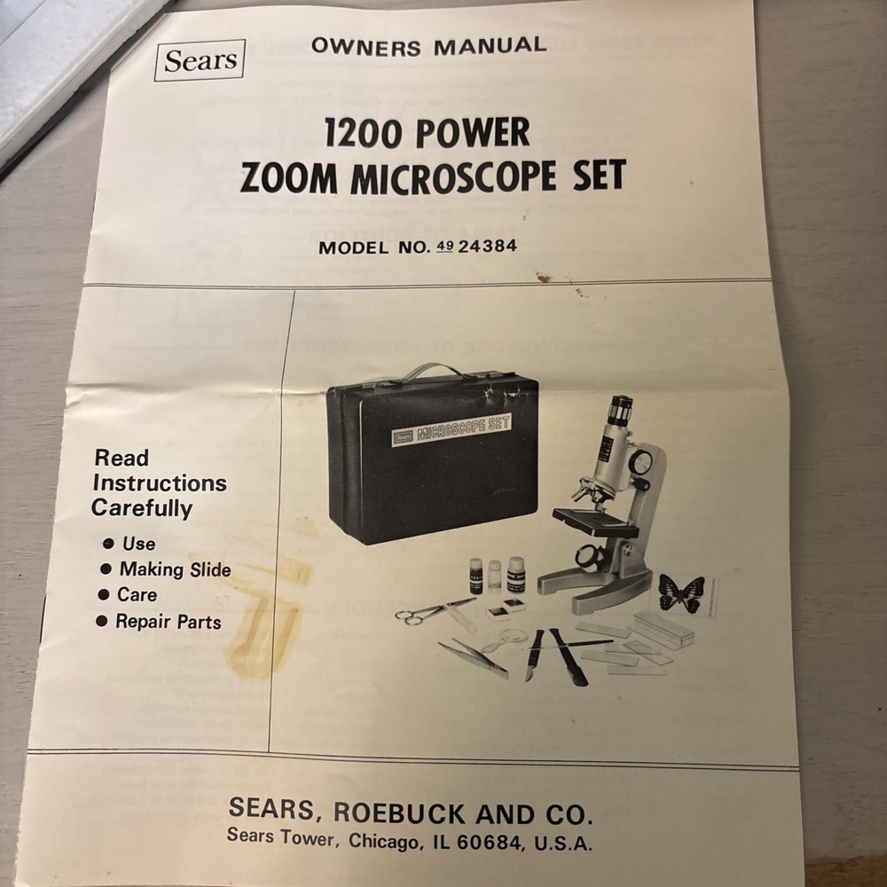 Sears Microscope Set Vintage