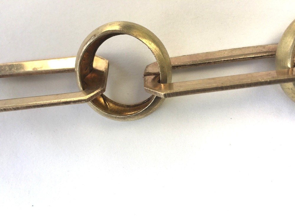 Rectangle Un-Welded Link Solid Brass Lamp Chain 1 5/8" x 1’ Increments-ShipsFast