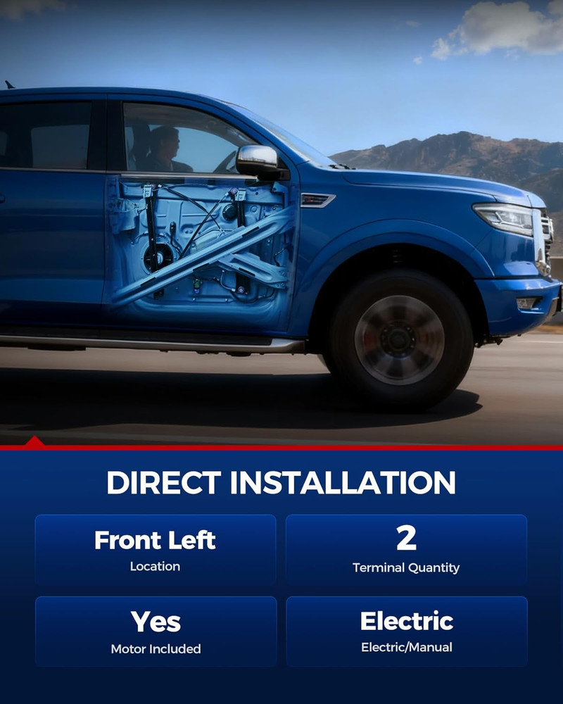 1995-2004 Tacoma Front Left Driver Side Window Regulator–Compatible