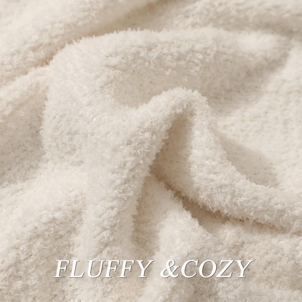 Super Soft Fluffy Throw Blanket Lightweight Cozy Warm Throw Blankets for Couc...