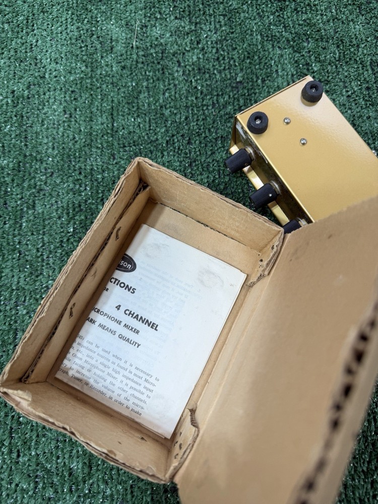 Olson RA-345 Portable Solid State 4 Channel Microphone Mixer - Tested, Works