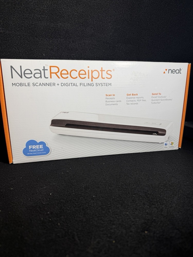 New NeatReceipts Mobile Document Scanner Digital Filing System USB PC/Mac