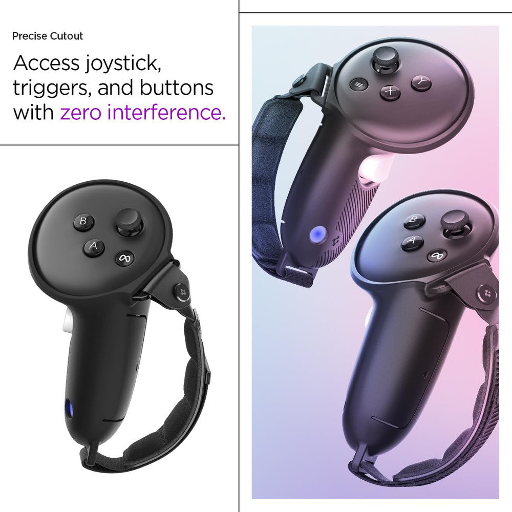 Silicone Fit Designed for Meta Quest 3/3S Controller Grips, Non-Slip Adjustable