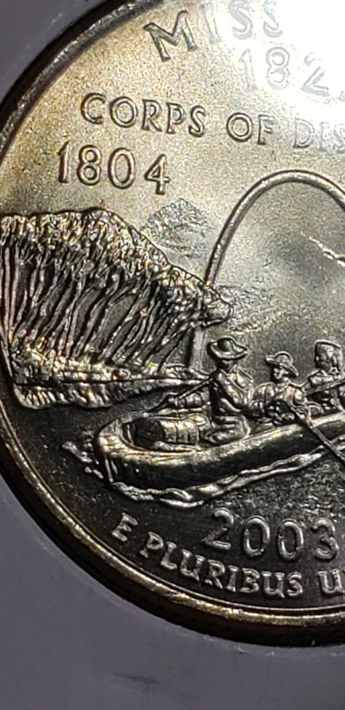 2003 P Missouri quarter *strike through Lamination Error* ? MS Uncirculated