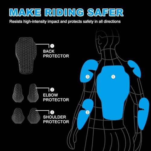 Universal Motorcycle Back Protector Insert, CE Level 2 Armor Insert Pads Set