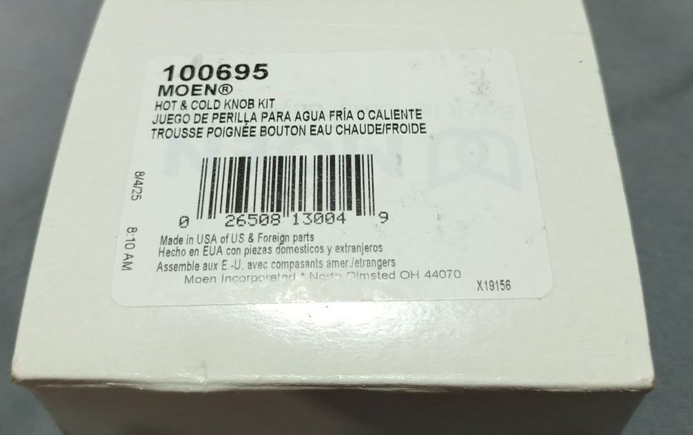 Moen Hot & Cold Knob Kit 100695