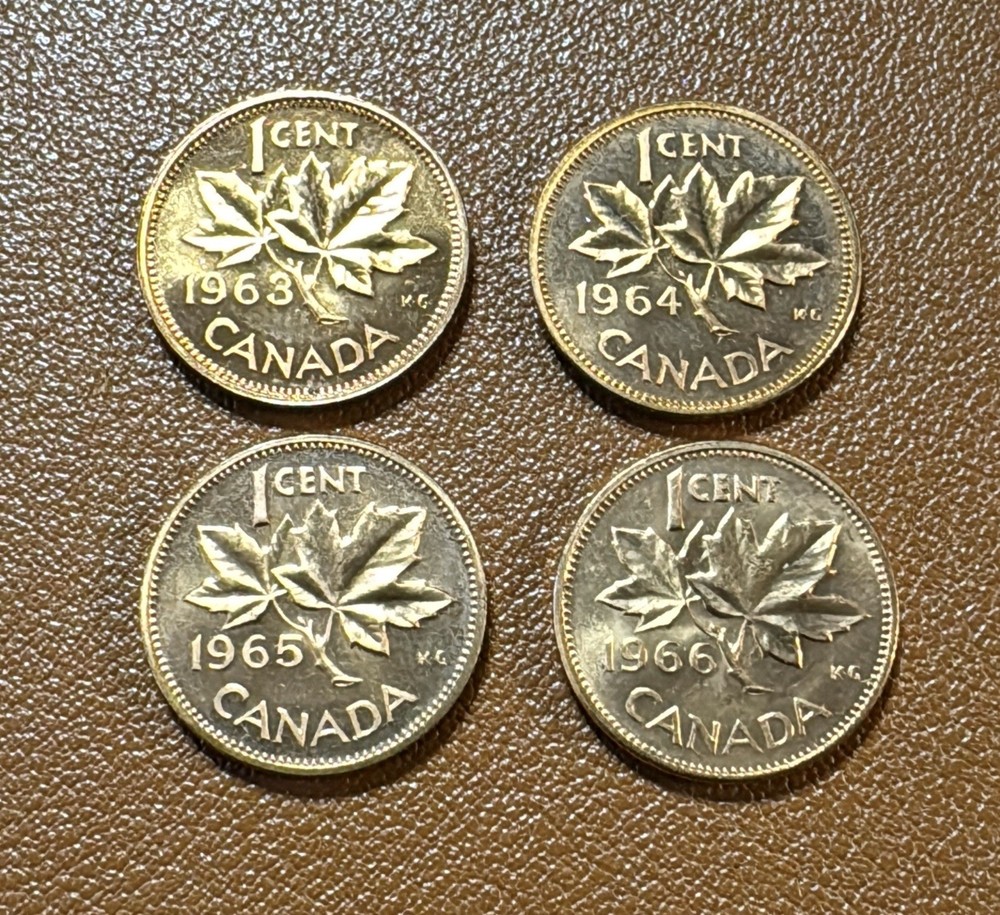 1963-1966 Canada One Cent Lot ⭐️Beautiful UNC/Proof⭐️
