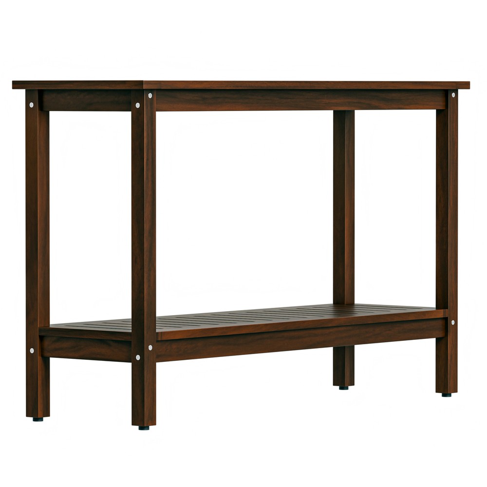 48" Console Table Multiuse Buffet Bar Storage Organizer with Foot Slider Coffee