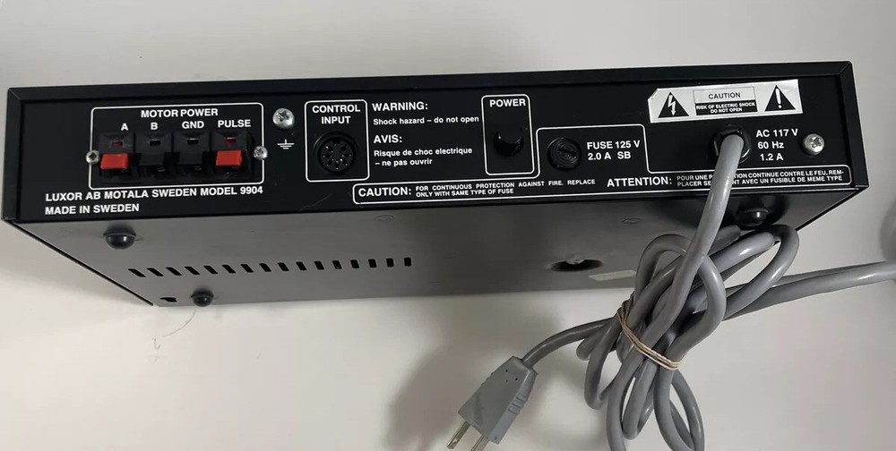 Luxor AB Motala Sweden Model 9904 with Control Input Cable Actuator Interface