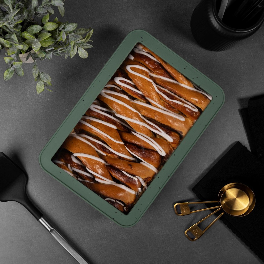 Thyme & Table 9" x 13" Silicone Baking Dish & Lid Set - Sage