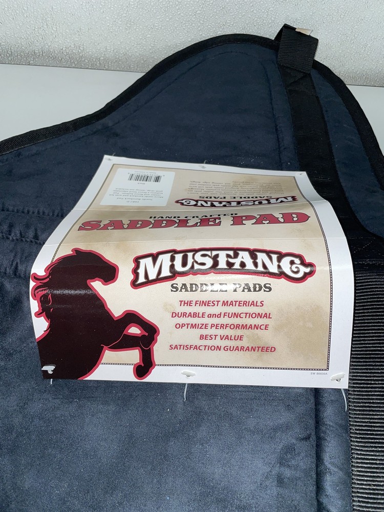 Mustang Suede Bareback Pad, Black 1682D