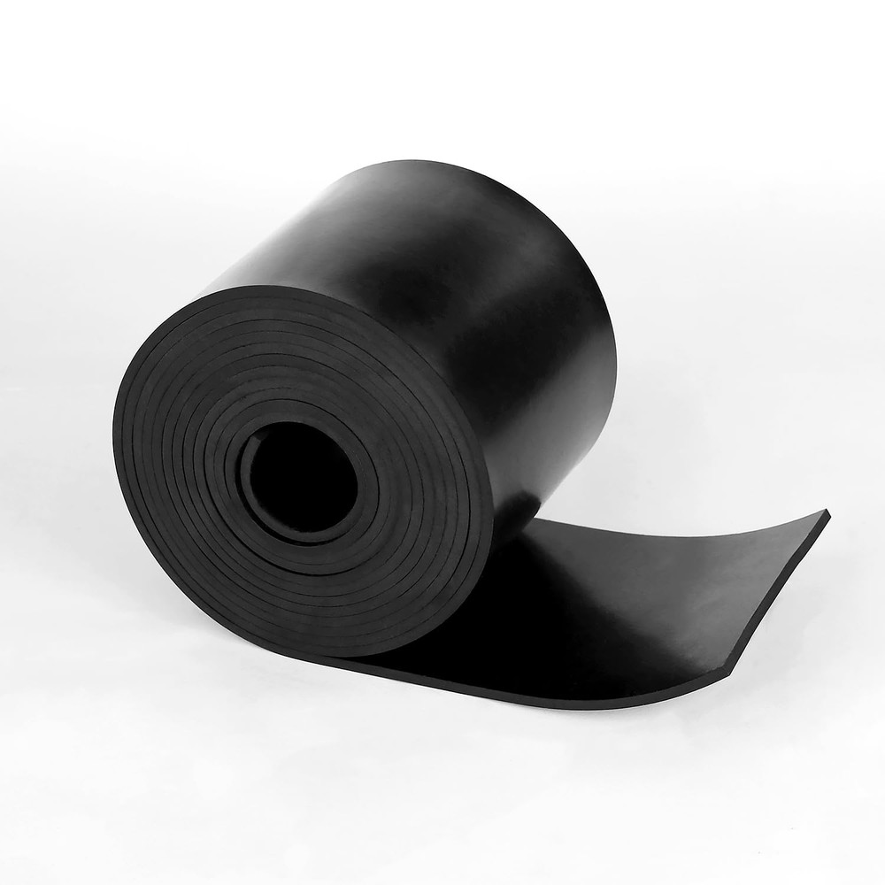 Solid Rubber Strips Rolls, 4" Wide X 1/8" Thick X 120" Long Neoprene Rubber Shee