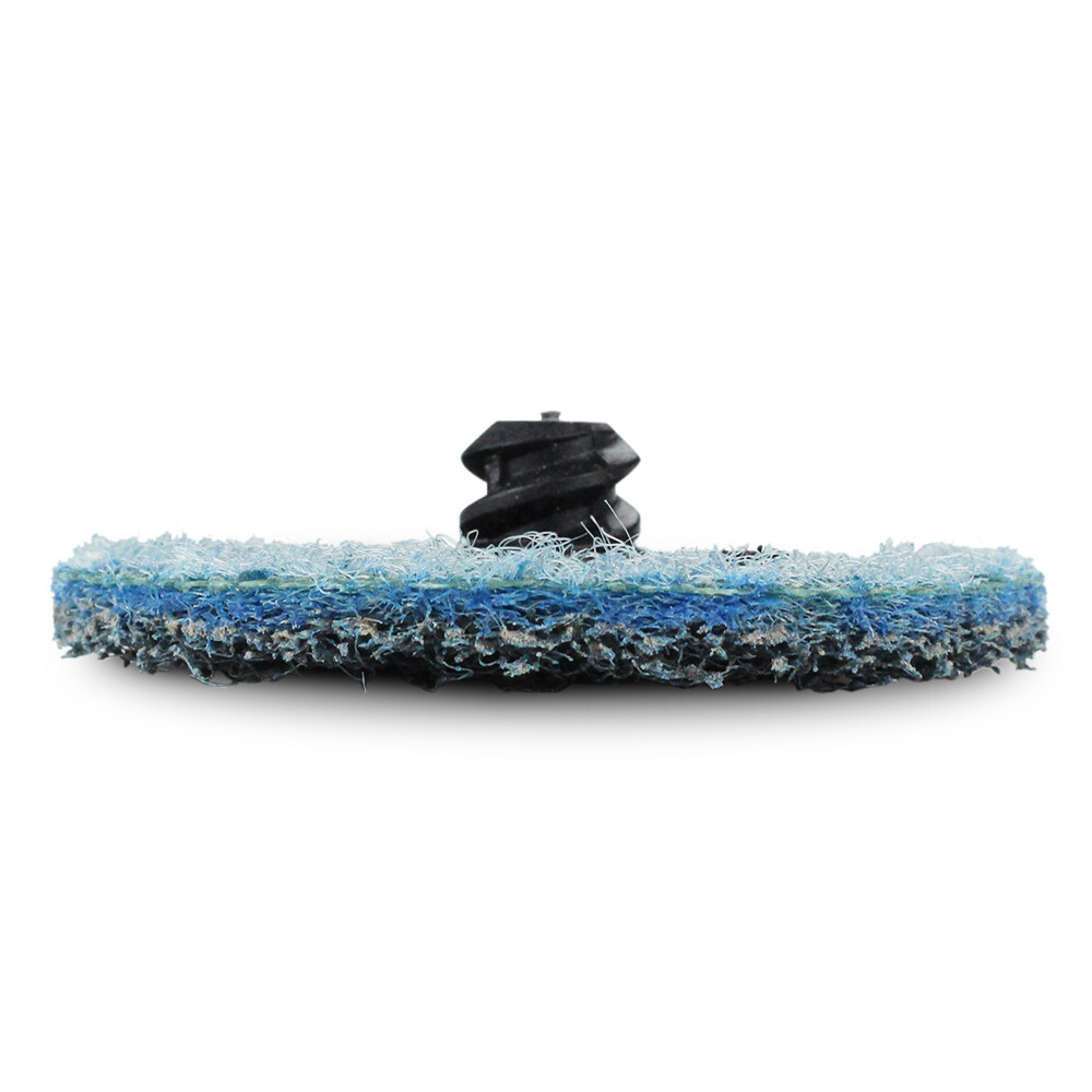 100 Pack- 2" Roloc Surface Conditioning Discs Fine - Blue Quick Change Prep Pads