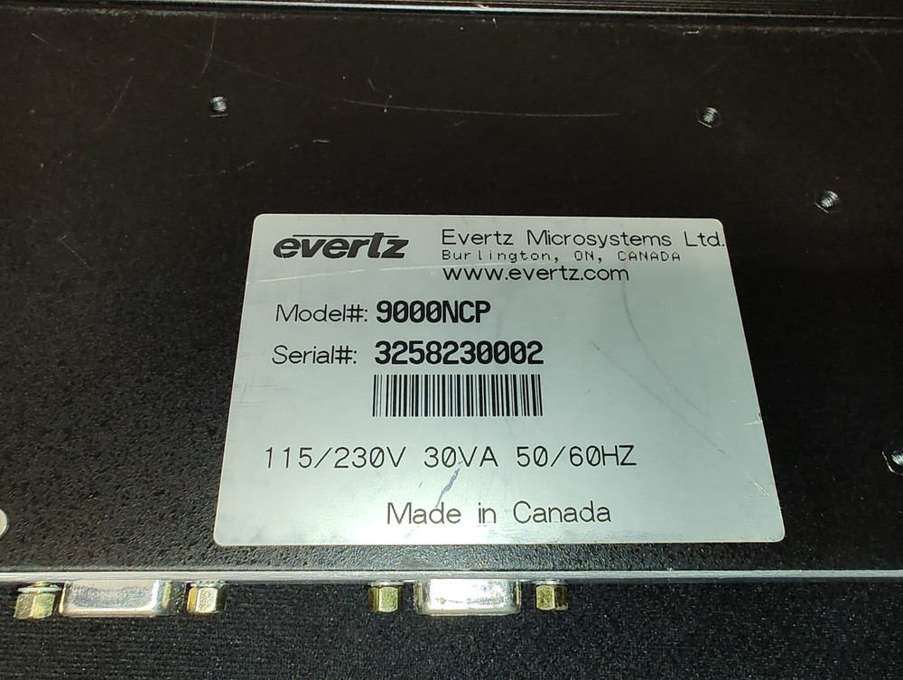 Evertz 9000NCP Network Control Panel*PARTS ONLY*